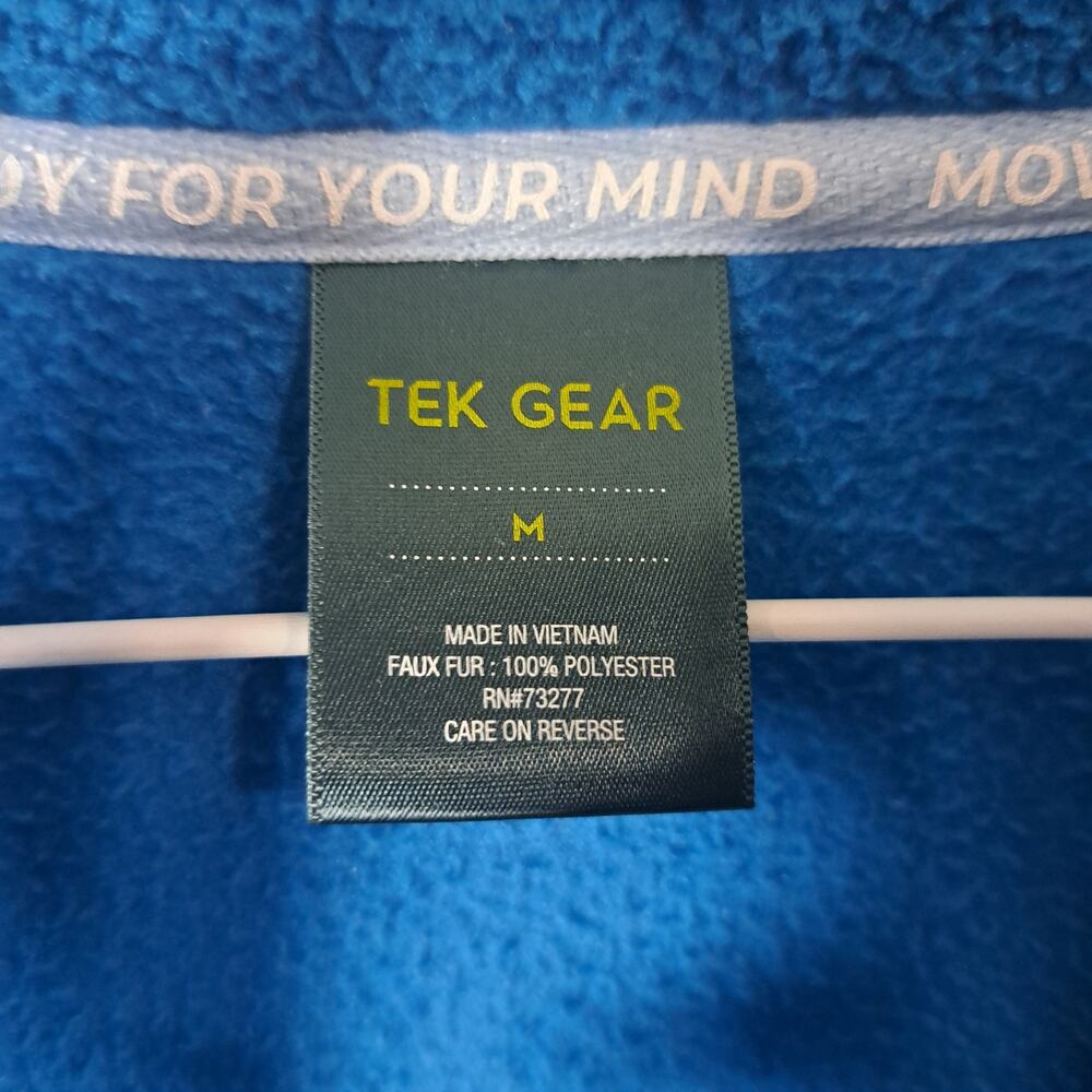 Tek Gear Snap Front Sherpa Pullover Blue Color Block Women's Medium - Picture 5 of 6